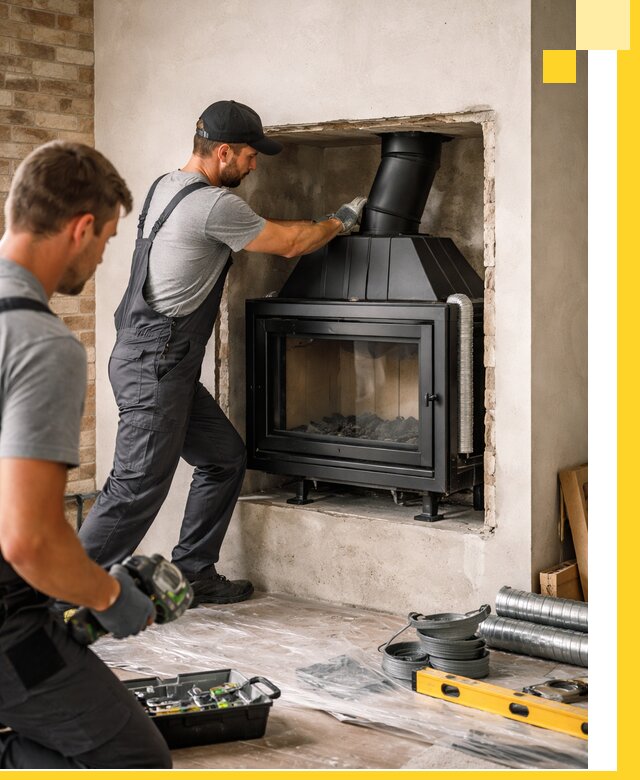 Установка каминных топок в Фрязине: монтаж, подключение