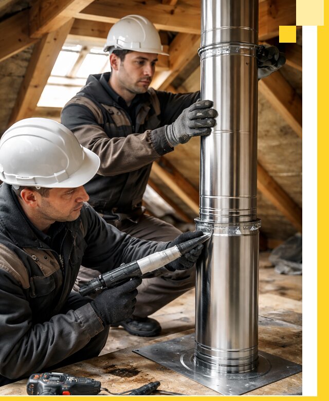 Монтаж дымоходов для каминов в Фрязине с гарантией качества