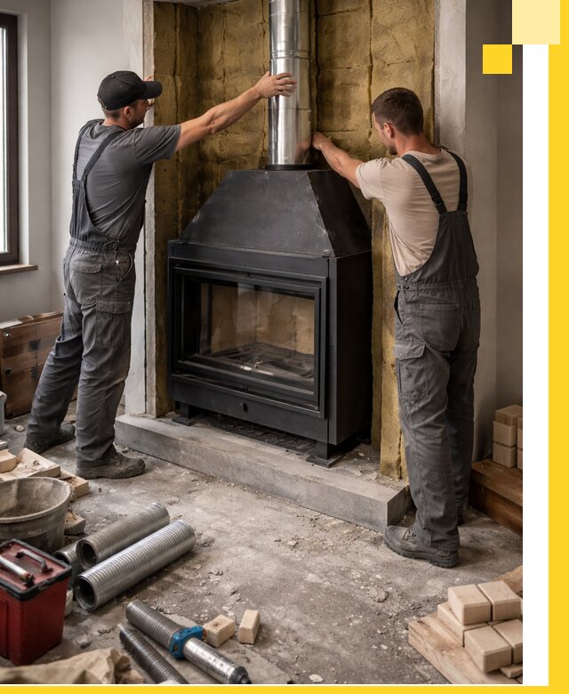 Изготовление и монтаж закрытых каминов в Фрязине под ключ