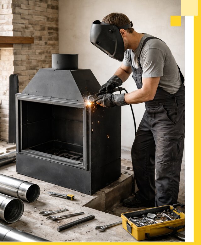 Продажа и установка металлических каминов в Фрязине под ключ