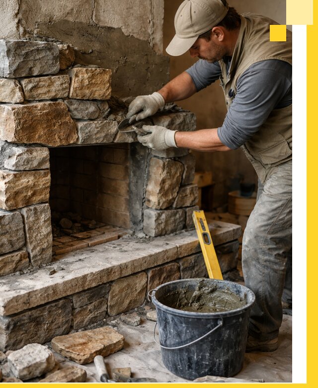 Изготовление и установка каменных каминов под ключ в Фрязине