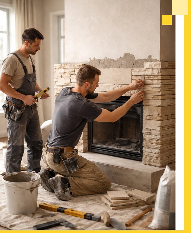 Установка и монтаж каминов для загородного дома в Фрязине