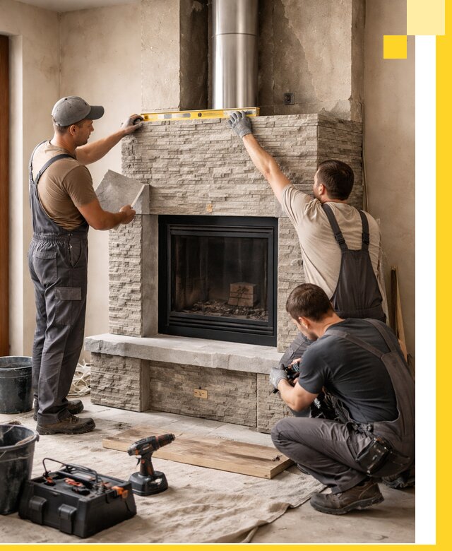 Профессиональный монтаж каминов под ключ в Фрязине для дома