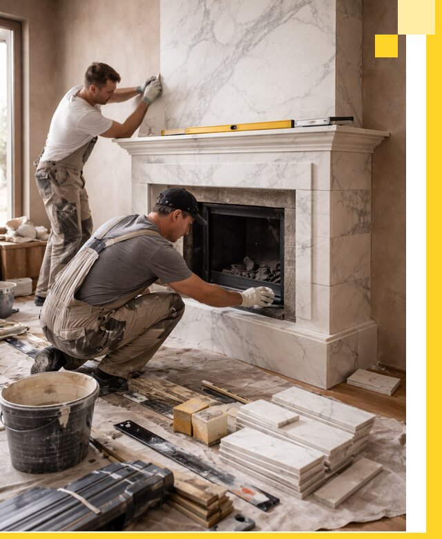 Отделка каминов в Фрязине качественные облицовочные работы