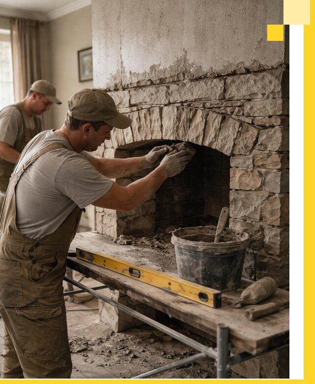 Изготовление каминов под ключ в Фрязине, монтаж и отделка