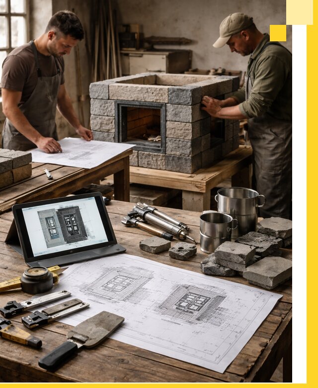 Разработка проектов печей с согласованием и монтажом в Фрязине