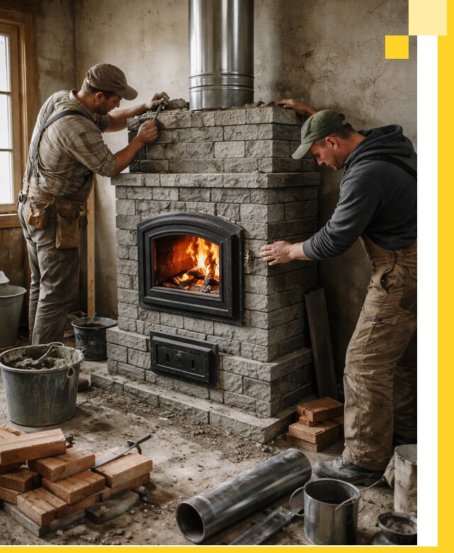 Производство, поставка и монтаж дровяных печей в Фрязине