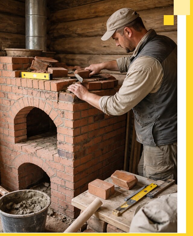 Изготовление и установка русских печей в Фрязине под ключ