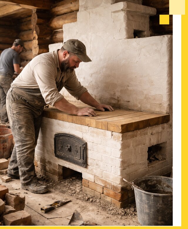 Проектирование и установка русской печи с лежанкой в Фрязине