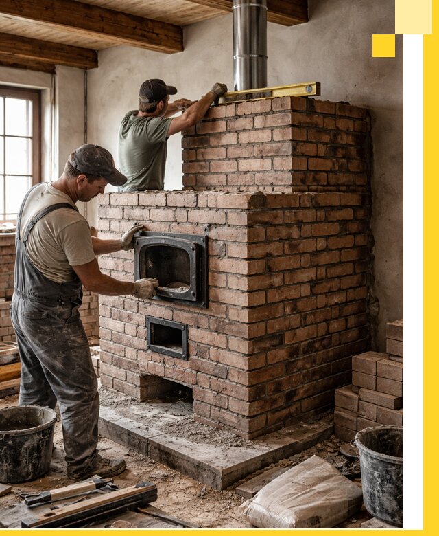 Печи для загородного дома под ключ в Фрязине — монтаж и сервис