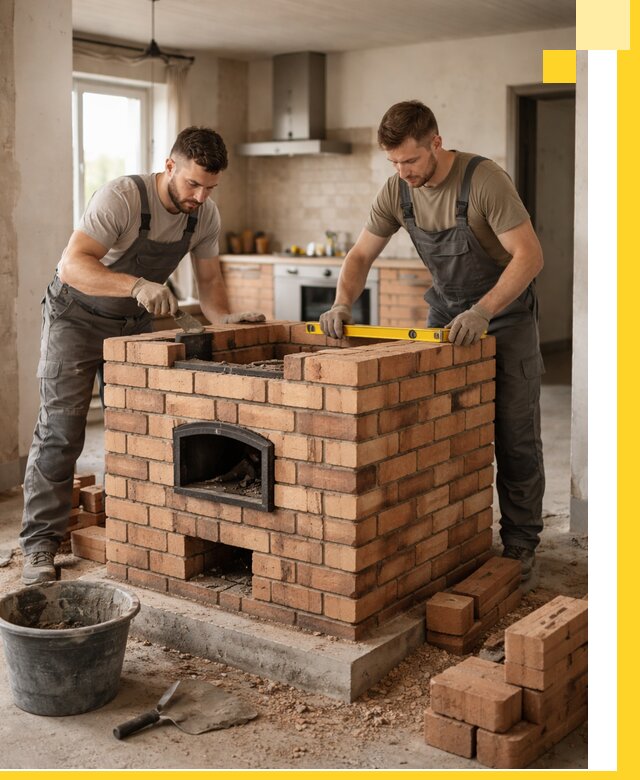 Установка и монтаж печей в частном доме в Фрязине под ключ