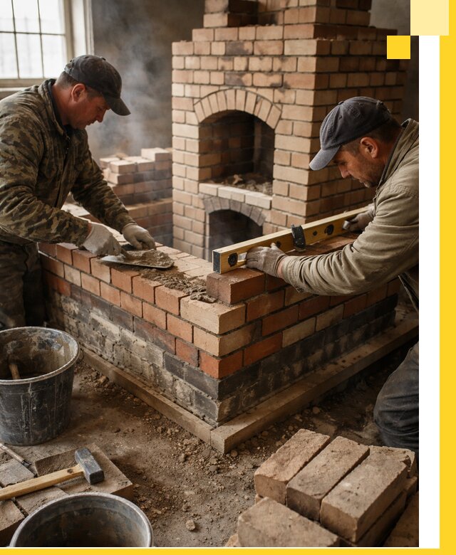 Изготовление и монтаж печей и каминов из кирпича в Фрязине