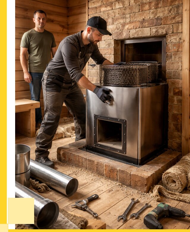 Монтаж банных печей под ключ в Фрязине от 18693 р., ЭриданФрз