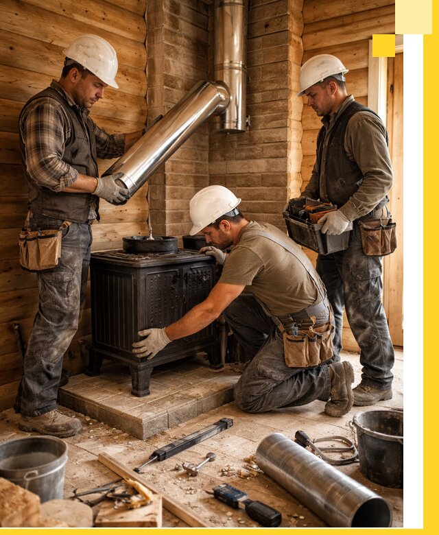 Профессиональный монтаж банных печей и дымоходов в Фрязине
