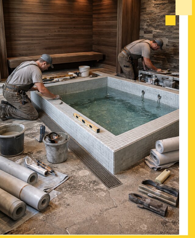 Установка и строительство бассейнов для сауны в Фрязине