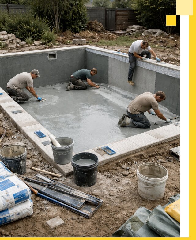 Изготовление и монтаж чаши бассейна под ключ в Фрязине