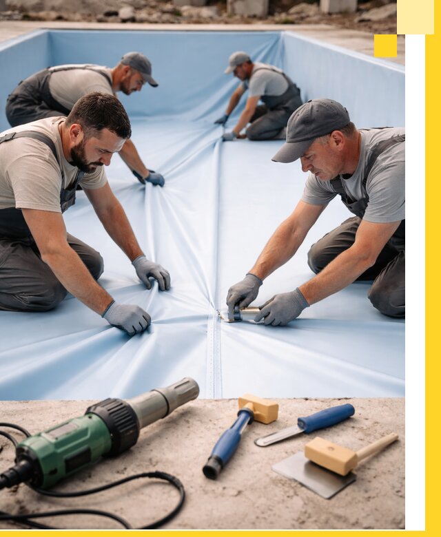 ПВХ пленка для бассейнов с монтажом и гарантией в Фрязине