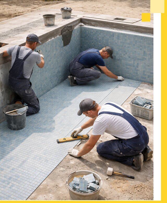 Укладка и установка плитки для бассейнов под ключ в Фрязине