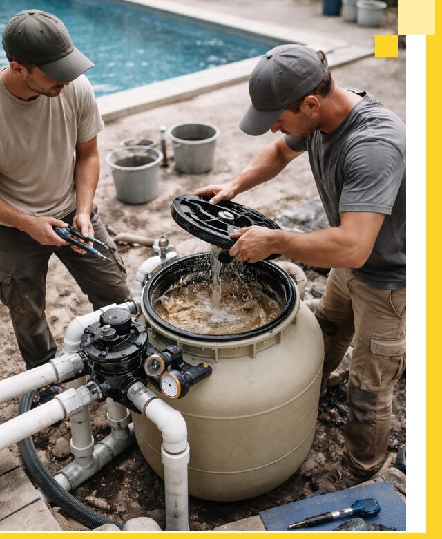 Установка и обслуживание песочных фильтров для бассейнов в Фрязине