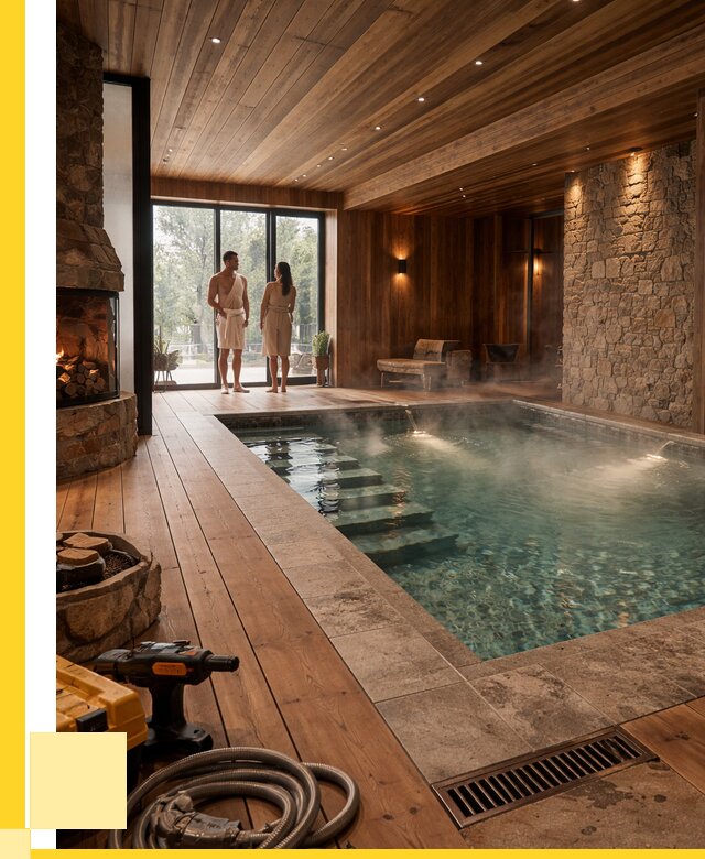 Проекты бань с бассейном под ключ в Фрязине от 77888 р., ЭриданФрз