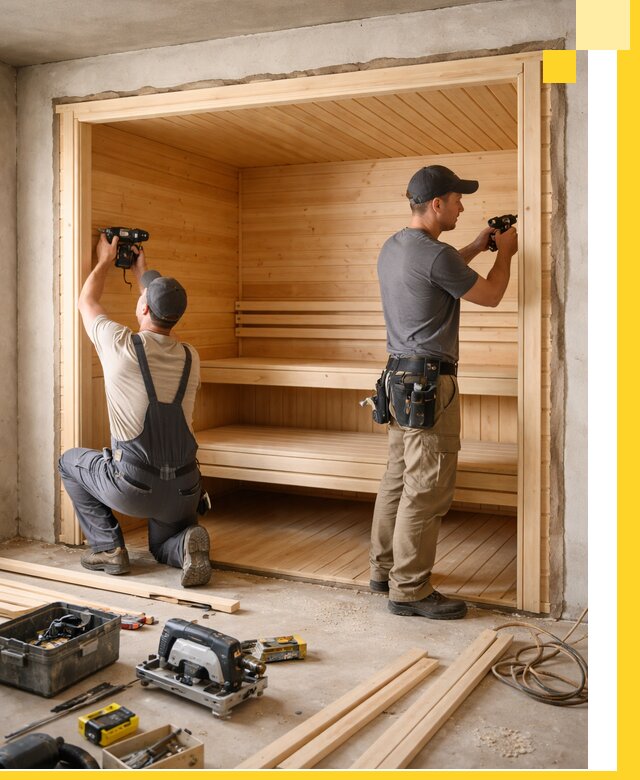 Монтаж саун под ключ в Фрязине — проектирование и установка