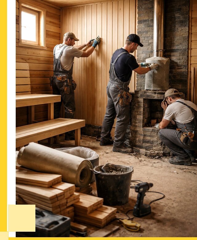 Ремонт бань под ключ в Фрязине от 46733 р. | ЭриданФрз