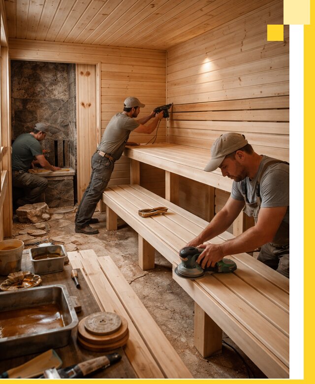 Профессиональная отделка бань в Фрязине под ключ, с гарантией