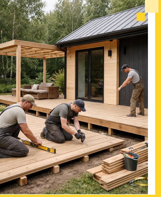 Строительство бань с террасой и бассейном под ключ в Фрязине