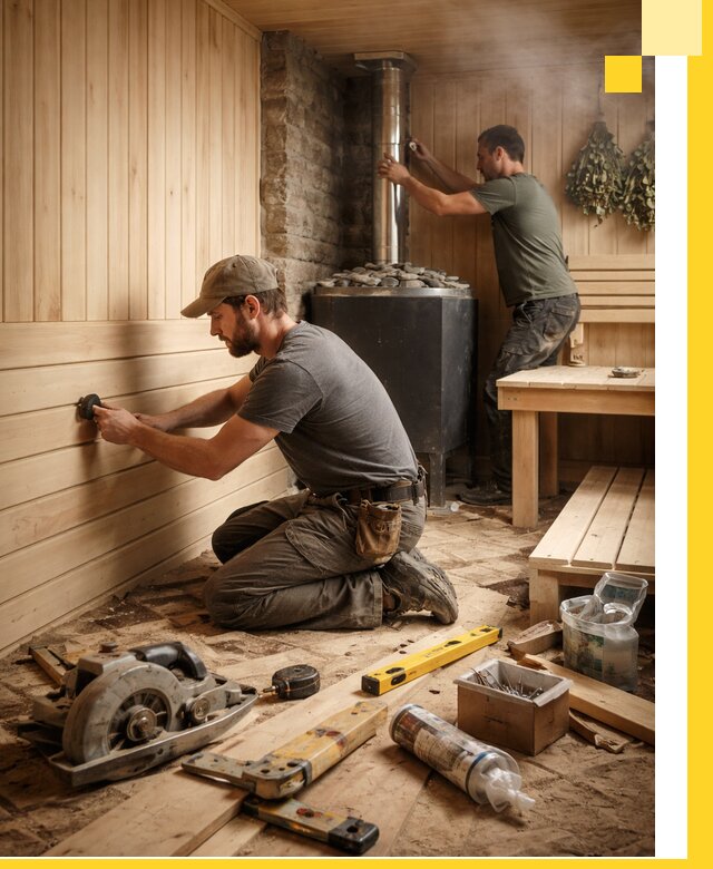 Полное строительство и оснащение парных под ключ в Фрязине