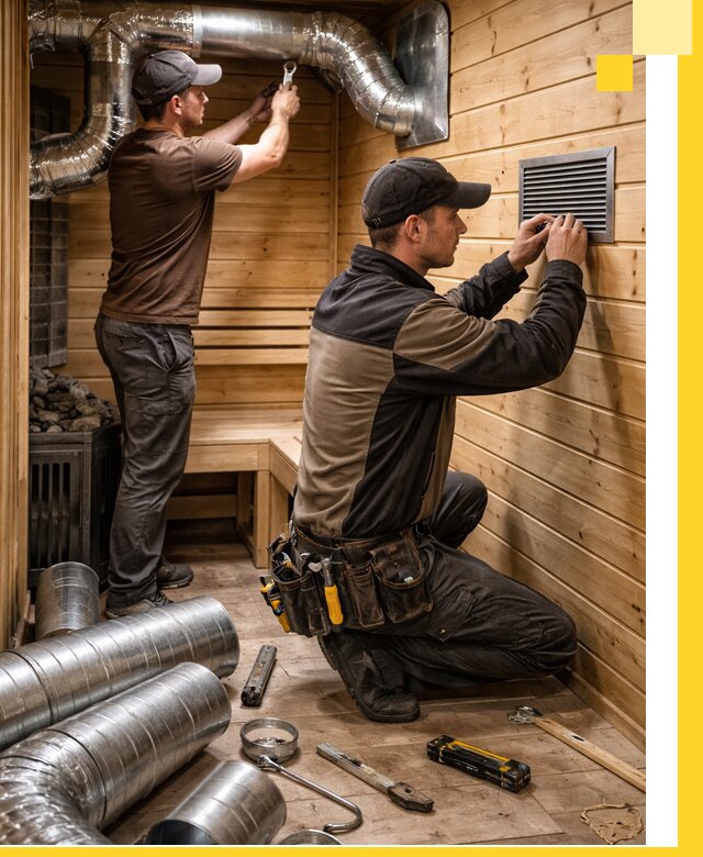 Проектирование и монтаж вентиляции бани в Фрязине под ключ