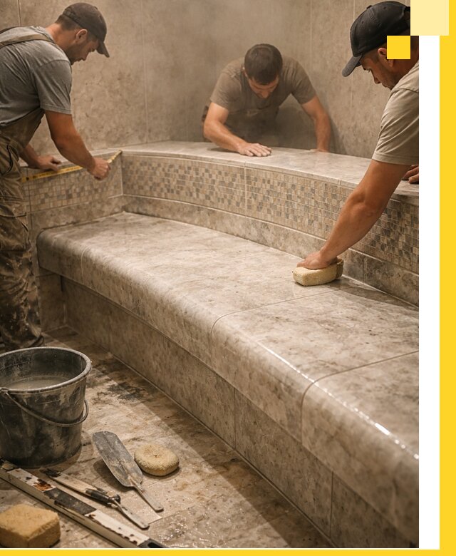 Изготовление и установка сидений для хамама в Фрязине