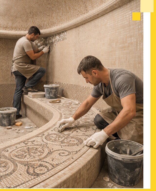 Плитка для хамама в Фрязине, укладка, подбор и поставка